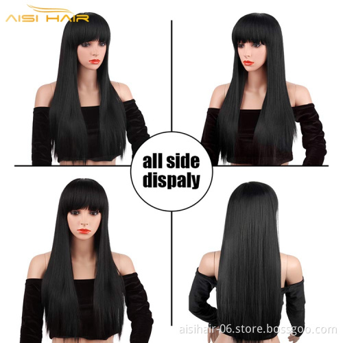 Aisi Hair Wholesale Mix Wigs Fiber Hot Sale Cheap Synthetic Hair Lace Front High Quality For Black Women Synthetic Hair Wigs